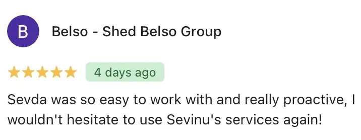 Google review screenshot from client 1