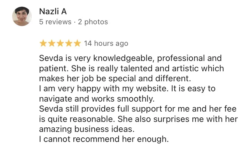 Google review screenshot from client 5